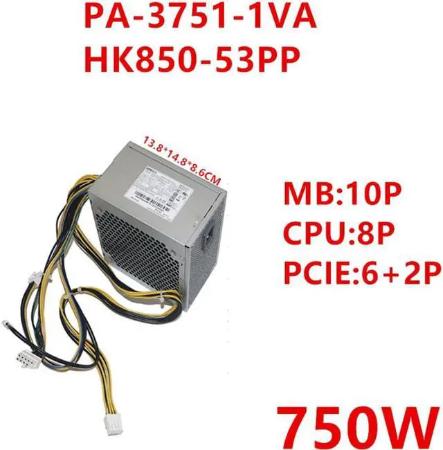 Main image of PSU For Lenovo P340 P350 P360 M930T 10Pin 750W Power Supply PA-3751-1 VA HK850-53PP 5P50V03190 5P50V03191