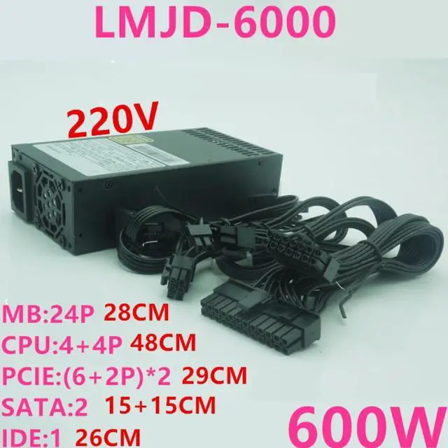 Main image of PSU For Lingmaojingdian Fully Modular 80plus Bronze ITX FLEX DC-DC Small 1U S3 K39 A35 600W Power Supply LMJD-6000
