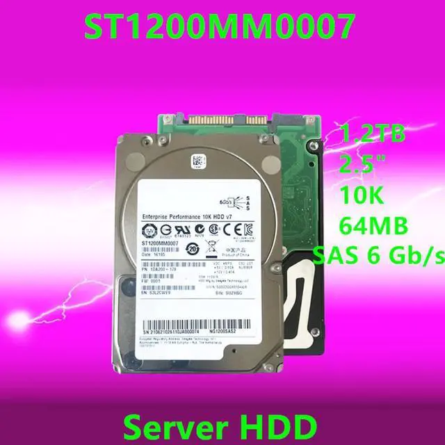 Main image of HDD For Seagate 1.2TB 2.5" 10K SAS 6 Gb/s 64MB 10000RPM For Internal Hard Disk For Server HDD For ST1200MM0007