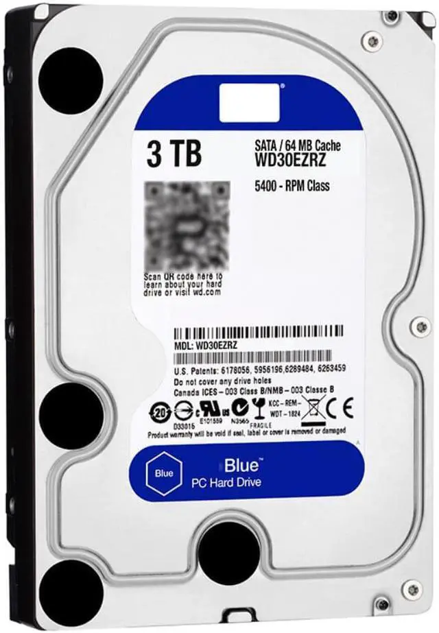 Alt view image 5 of 6 - HDD For WD Brand Blue 3TB 3.5" SATA 6 Gb/s 64MB 5400RPM For Internal Hard Disk For Desktop Hard Drive For WD30EZRZ