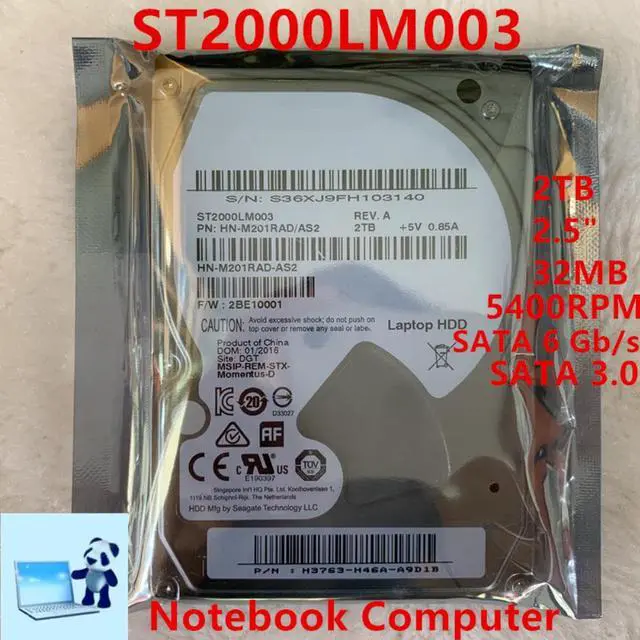 Main image of HDD For Seagate/Samsung 2TB 2.5" SATA 6 Gb/s 32MB 5400RPM For Internal Hard Disk For Notebook HDD For ST2000LM003