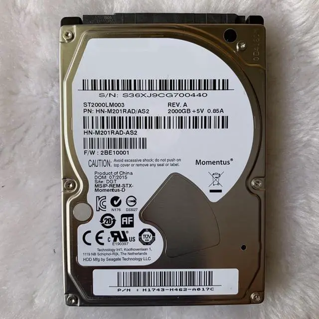 Alt view image 2 of 3 - HDD For Seagate/Samsung 2TB 2.5" SATA 6 Gb/s 32MB 5400RPM For Internal Hard Disk For Notebook HDD For ST2000LM003