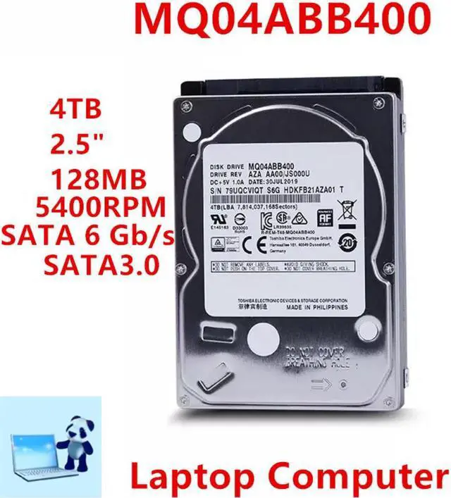 Alt view image 4 of 6 - HDD For Toshiba 4TB 2.5" SATA 6 Gb/s 128MB 5400RPM For Internal Hard Disk For Laptop Hard Drive For MQ04ABB400