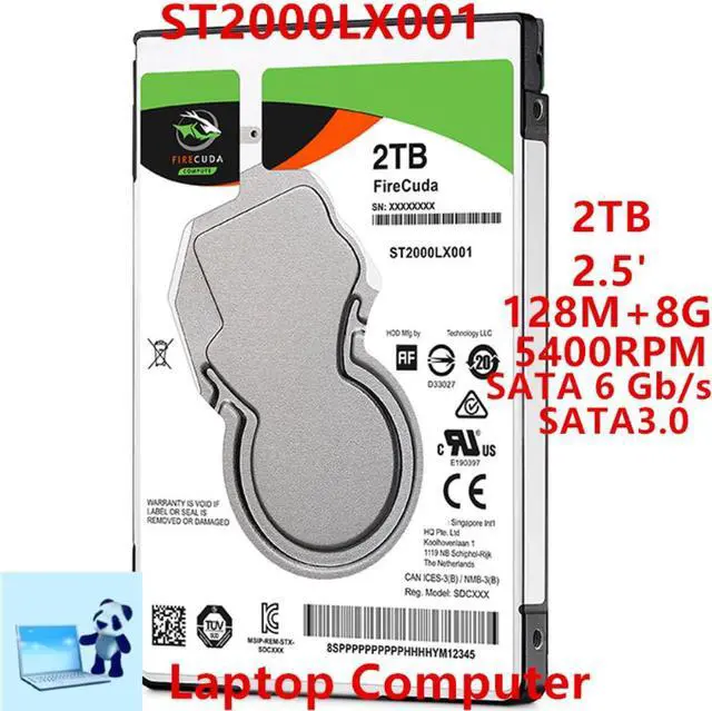 Alt view image 4 of 6 - SSHD For Seagate 2TB 2.5" SATA 6 Gb/s 128MB+8G 5400RPM For Internal Hard Disk For Notebook HDD For ST2000LX001