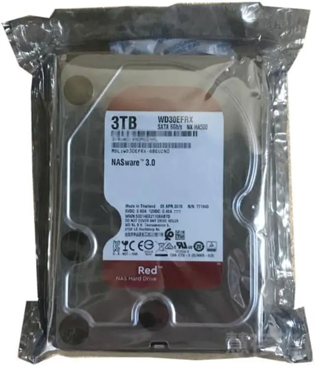 Alt view image 6 of 6 - HDD For WD Brand Red 3TB 3.5" SATA 6 Gb/s 64MB 5400RPM For Internal Hard Disk For NAS Hard Drive For WD30EFRX