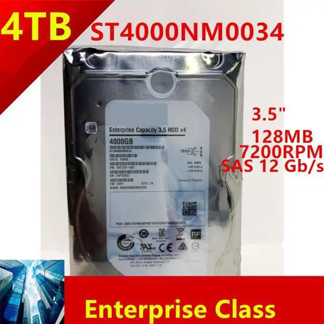 Alt view image 4 of 6 - HDD For Seagate 4TB 3.5" SAS 12 Gb/s 128MB 7200RPM For Internal HDD For Enterprise Class HDD For ST4000NM0034