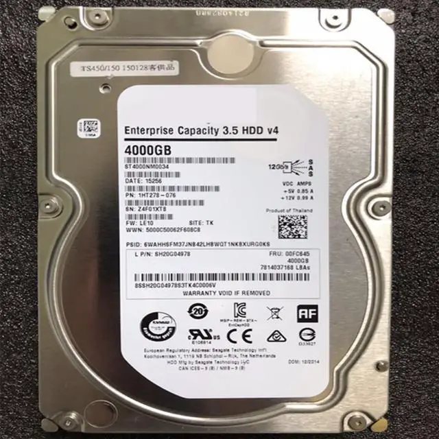 Alt view image 5 of 6 - HDD For Seagate 4TB 3.5" SAS 12 Gb/s 128MB 7200RPM For Internal HDD For Enterprise Class HDD For ST4000NM0034