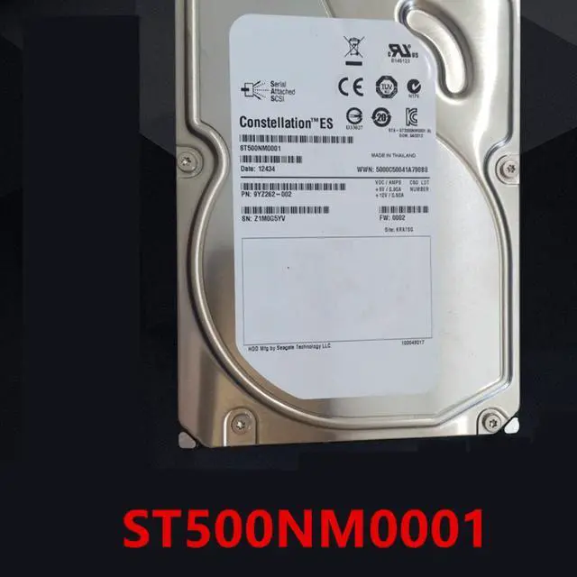 Main image of 95% HDD For Seagate 500GB 3.5" 7.2K SAS 6 Gb/s 64MB For Internal HDD For Enterprise Class HDD For ST500NM0001