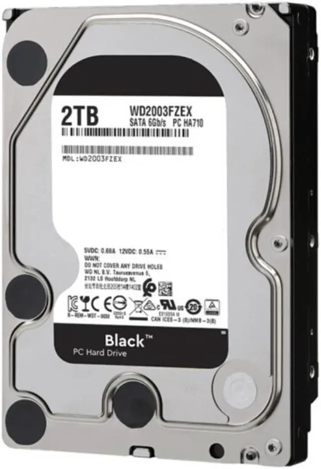 Alt view image 6 of 6 - HDD For WD Black 2TB 3.5" SATA 6 Gb/s 64MB 7.2K For Internal Hard Disk For Desktop Game Hard Drive For WD2003FZEX