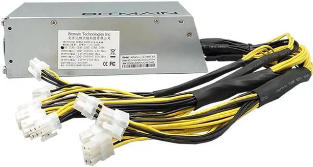 Alt view image 5 of 6 - Miner PSU For Bitmain Dragon Storm 10*6Pin Single Channel Power Supply APW3++ S9 L3+D3 Mining Power Supply 1600W