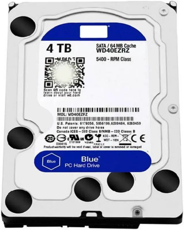 Alt view image 5 of 6 - HDD For WD Brand Blue 4TB 3.5" SATA 6 Gb/s 64MB 5400RPM For Internal Hard Disk For Desktop Hard Drive For WD40EZRZ