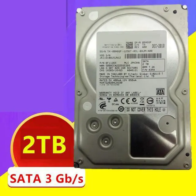 Alt view image 5 of 6 - Almost HDD For Hitachi 2TB 3.5" SATA 64MB 7200RPM For Internal HDD For Enterprise Class HDD For HUA722020ALA330