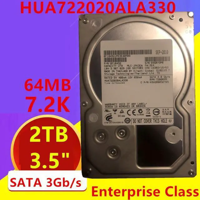 Alt view image 4 of 6 - Almost HDD For Hitachi 2TB 3.5" SATA 64MB 7200RPM For Internal HDD For Enterprise Class HDD For HUA722020ALA330