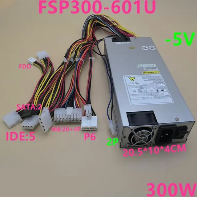 Alt view image 4 of 6 - PSU For FSP IPC 1U -5V With 2Pin+P6 300W Switching Power Supply FSP300-601U