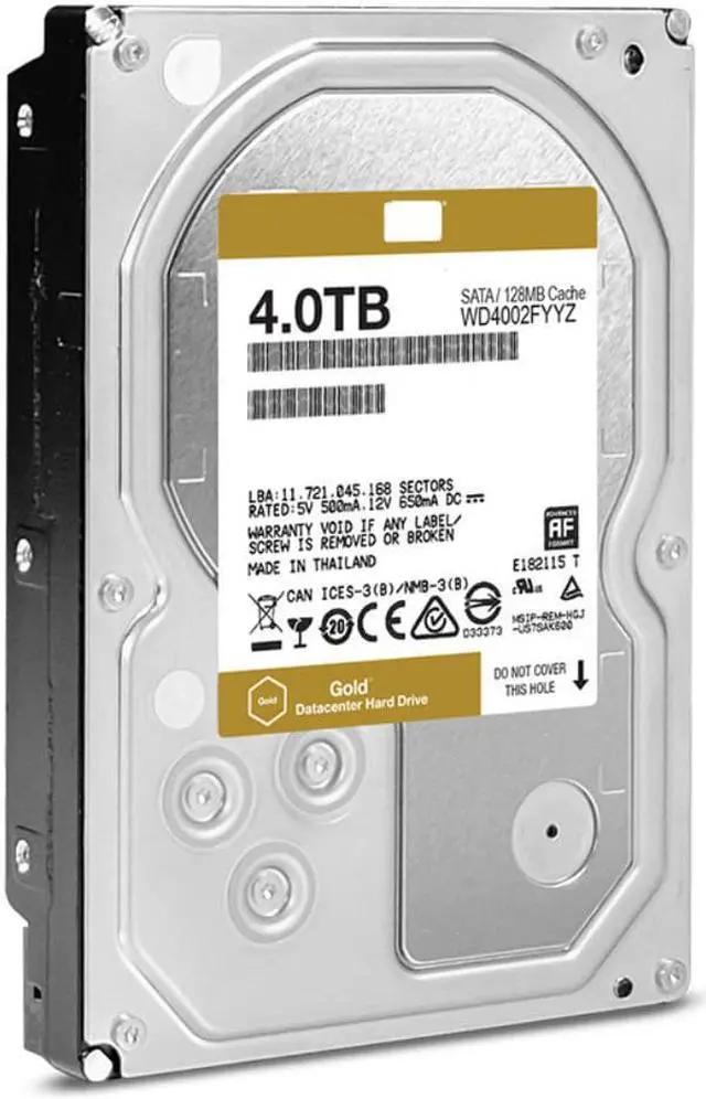 Alt view image 3 of 3 - HDD For WD Gold 4TB 3.5" SATA 6 Gb/s 128MB 7.2K For Internal Hard Disk For Enterprise Class HDD For WD4002FYYZ
