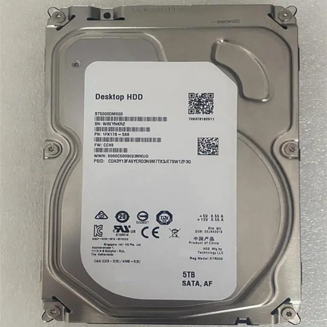 Alt view image 2 of 4 - HDD For Seagate 5TB 3.5" SATA 6 Gb/s 128MB 5900RPM For Internal Hard Disk For Desktop HDD For ST5000DM000