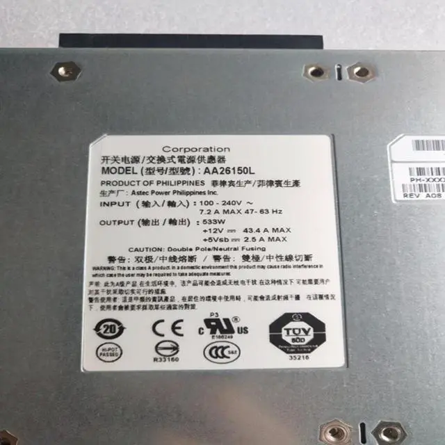 Alt view image 6 of 6 - Almost PSU For EMC VNXE3100 533W Switching Power Supply AA26150L 071-000-537