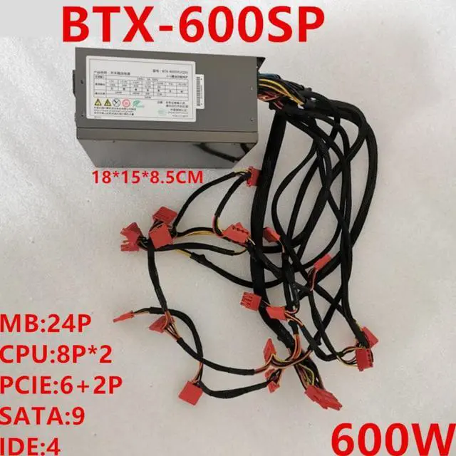 Main image of Miner PSU For GREAT WALL Dual CPU 8Pin Power Supply 600W Power Supply BTX-600SP BTX-500SP