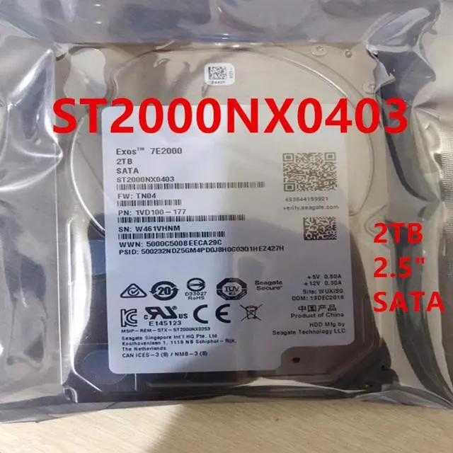 Alt view image 2 of 2 - HDD For Seagate 2TB 2.5" SATA 6 Gb/s 128MB 7200RPM For Internal HDD For Enterprise Class HDD For ST2000NX0403
