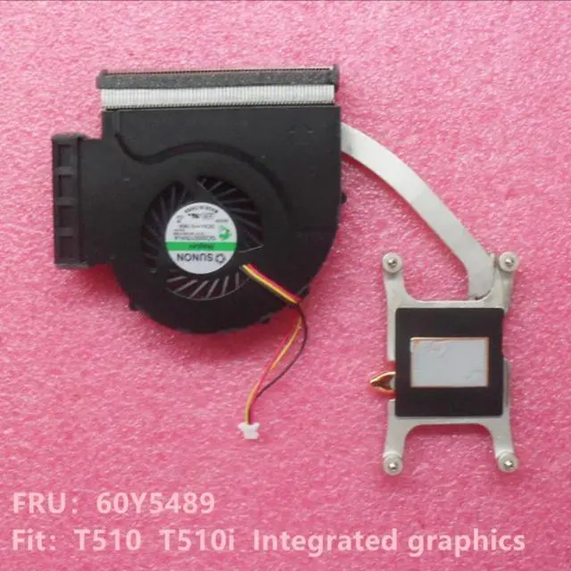 Alt view image 2 of 3 - For Lenovo Thinkpad T510 T510i CPU Cooling Fan Heatsink Radiator Cooler FRU60Y5489 60Y5490 60Y4977