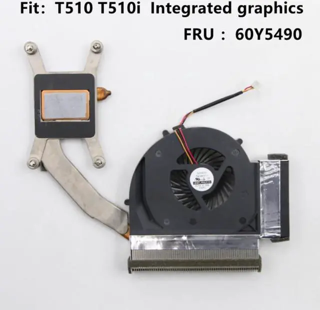 Alt view image 3 of 3 - For Lenovo Thinkpad T510 T510i CPU Cooling Fan Heatsink Radiator Cooler FRU60Y5489 60Y5490 60Y4977