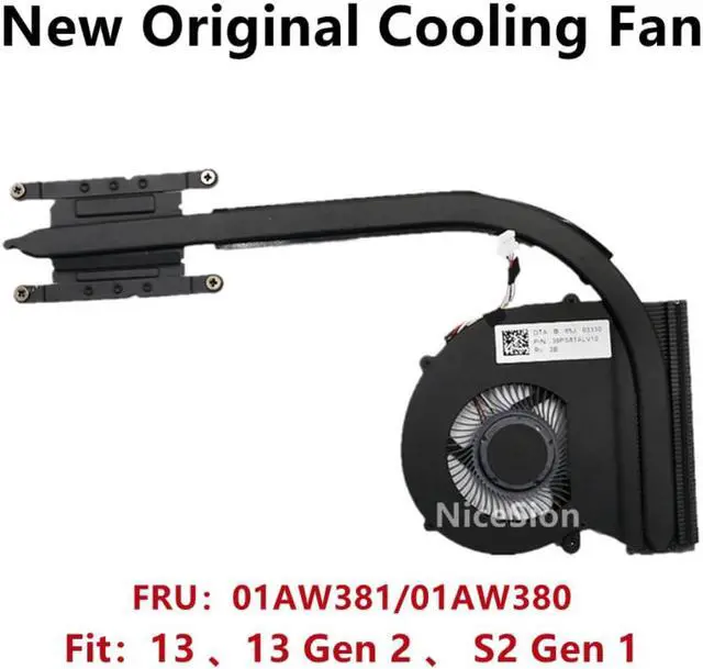 Main image of For Lenovo ThinkPad S2 2016 Chromebook 13 13 Gen 2 CPU Cooling Fan Heatsink Radiator Cooler FRU01AW381 01AW380