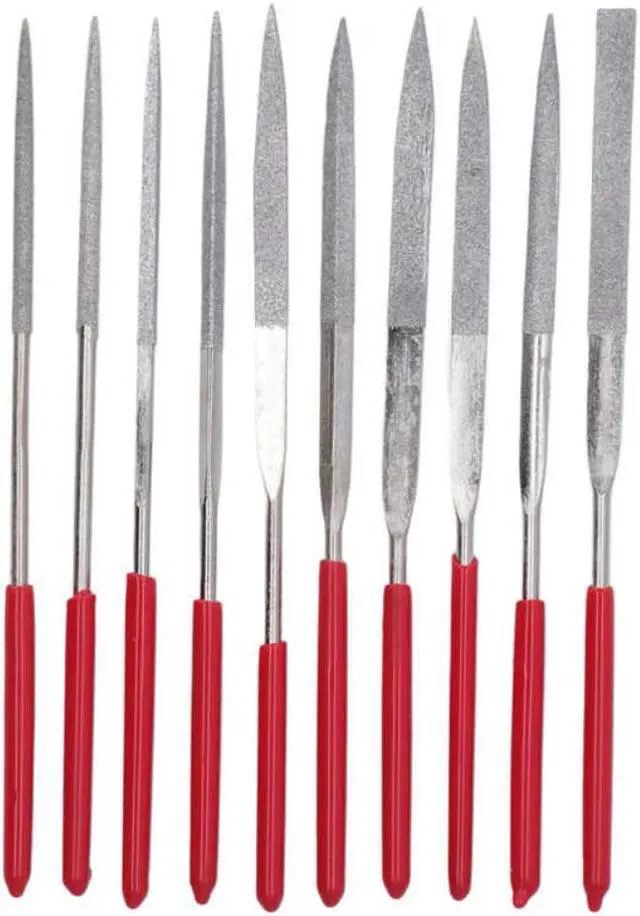 Alt view image 3 of 3 - 10 Buah Set Kikir Jarum Kit Kikir Jarum Pemotongan Model untuk Grosir Set Kikir Jarum Mini Pengolahan Bahan