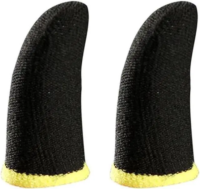 Alt view image 5 of 7 - B2RD 1Pair Carbon Fiber Finger Sleeve Non-slip Breathable Finger Gaming Gloves for iphone/An-droid/iOS Mobile Phone/Tablet