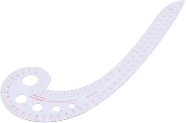 Main image of Sewing Ruler Comma Shaped French Curve Plastic Tailor Drawing Craft Tool DIY