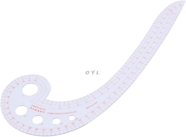 Alt view image 4 of 7 - Sewing Ruler Comma Shaped French Curve Plastic Tailor Drawing Craft Tool DIY