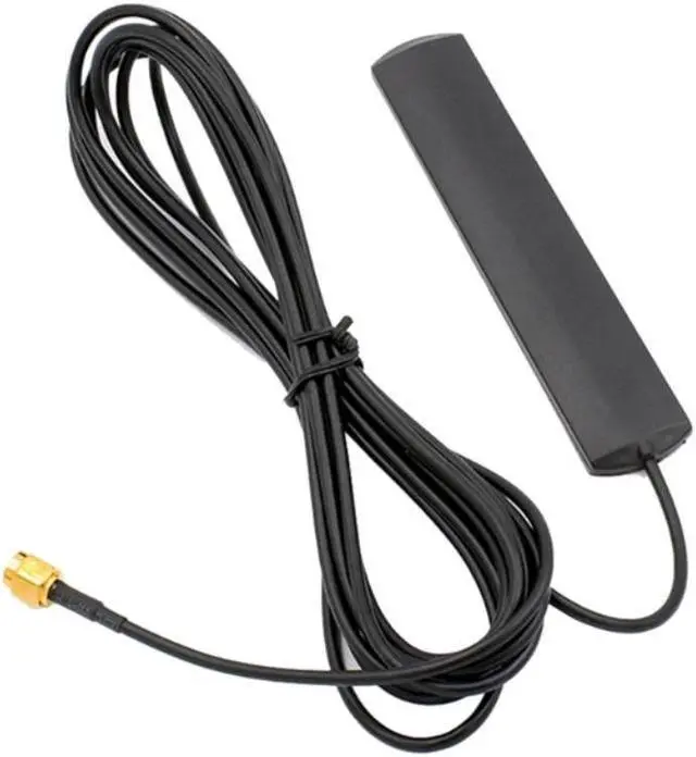 Alt view image 2 of 4 - 4G GSM Antenna 700-2600MHz Glued Strip Patch SMA Male Connector Aerial 3-Meter Length Adhesive Cable for Car Vehicle