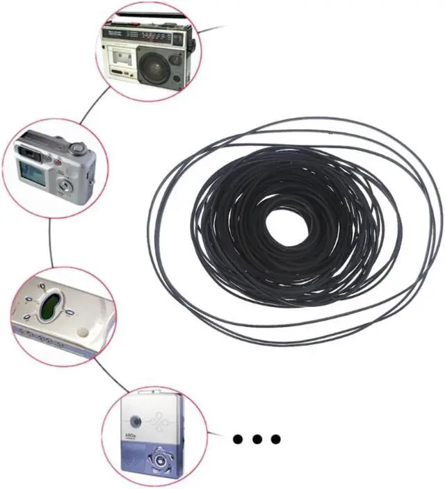 Alt view image 2 of 4 - Cassette Tape Belt 100PCS Mix Machine Square Belt Tape Machine Belts Universal Replacement Belt for DVD Drives long 40-1 YYDS