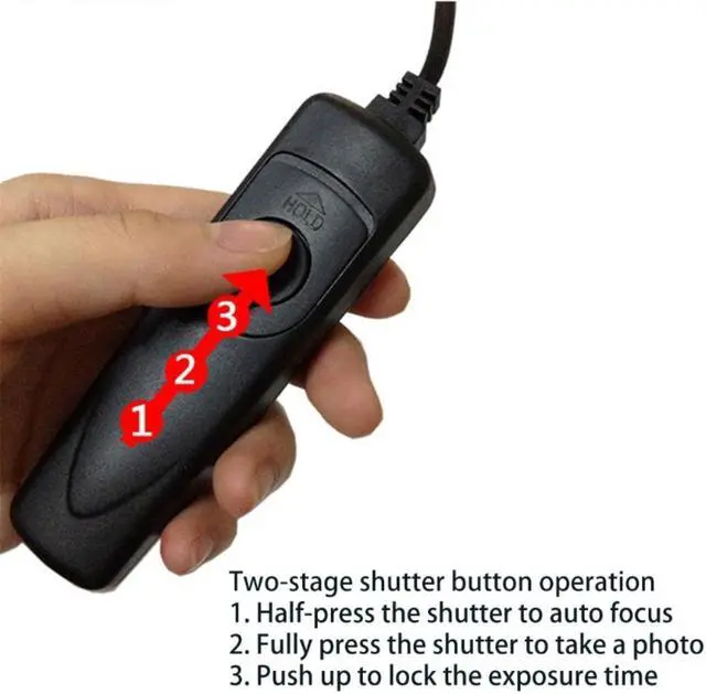 Alt view image 4 of 4 - RS-60E3 Remote Switch Trigger Camera Shutter Release Control Cable 1m/3.28ft Cord for //Pentax/Contax Camera