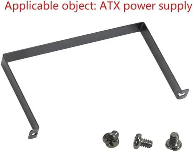 Alt view image 2 of 4 - Desktop Computer Chassis Power Supply Bracket Fixed Reinforcement Frame with 3 Installation Screws