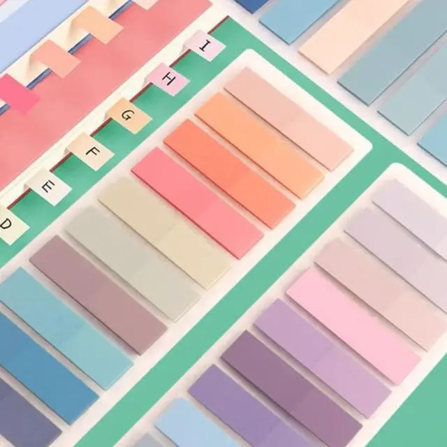 Alt view image 3 of 4 - 1200 Pcs/set Morandi Index Sticky Note Memo Pad Bookmarks Kids Office Stationery