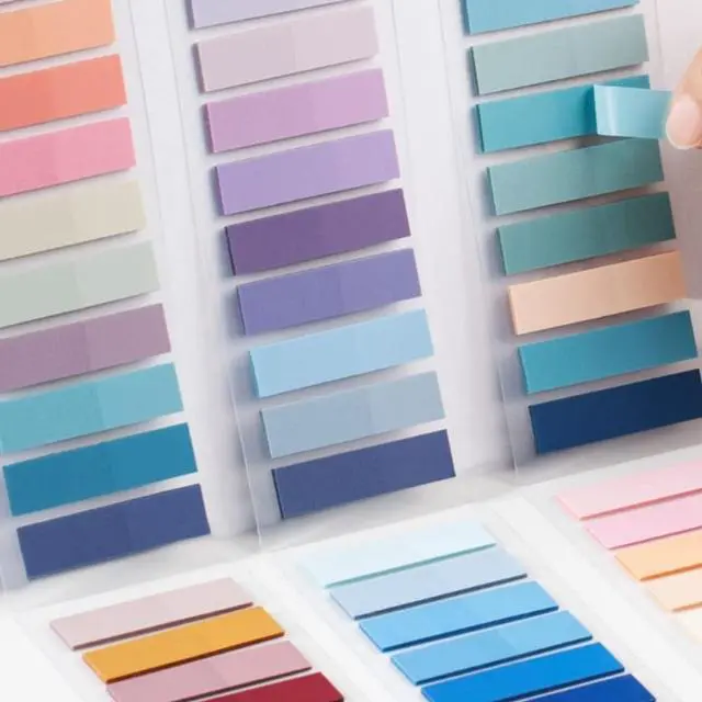 Alt view image 4 of 4 - 1200 Pcs/set Morandi Index Sticky Note Memo Pad Bookmarks Kids Office Stationery