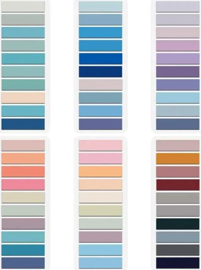 Main image of 1200 Pcs/set Morandi Index Sticky Note Memo Pad Bookmarks Kids Office Stationery