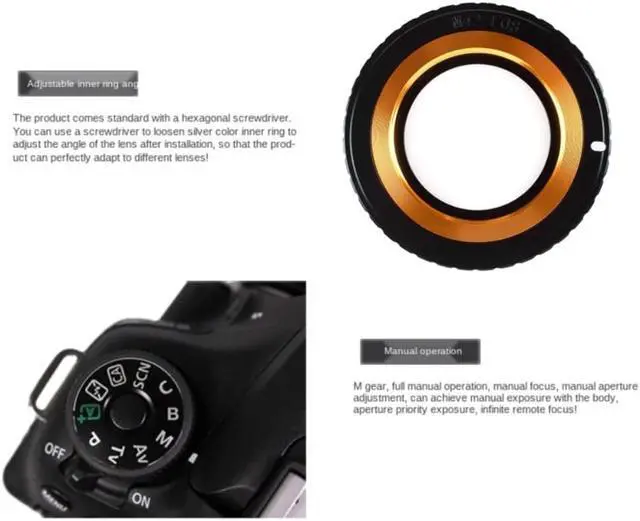 Alt view image 2 of 4 - M42 Mount Lens to Adapter, M42 Adapter for infinity for ,Fits EF 5DIII 5DII 5D 6D 7D 60D