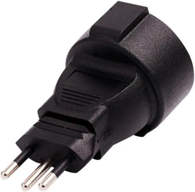Alt view image 4 of 4 - 3pin  Plug to EU 2pin Round AC-Power Supply Adapter Socket Connector Male to Female Power Adaptor 16A/110-250V