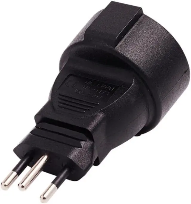 Alt view image 3 of 4 - 3pin  Plug to EU 2pin Round AC-Power Supply Adapter Socket Connector Male to Female Power Adaptor 16A/110-250V