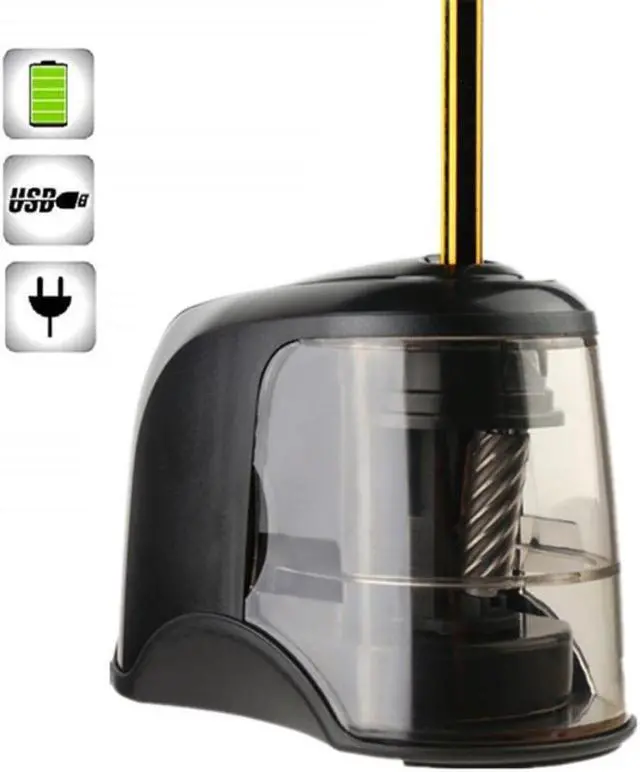Alt view image 2 of 7 - B2RD Electric Pencil Sharpener Best Heavy Duty Helical Steel Blade for artists Kids Adults Colored Pencils