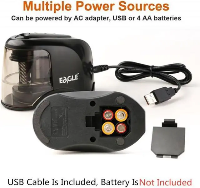 Alt view image 4 of 7 - B2RD Electric Pencil Sharpener Best Heavy Duty Helical Steel Blade for artists Kids Adults Colored Pencils