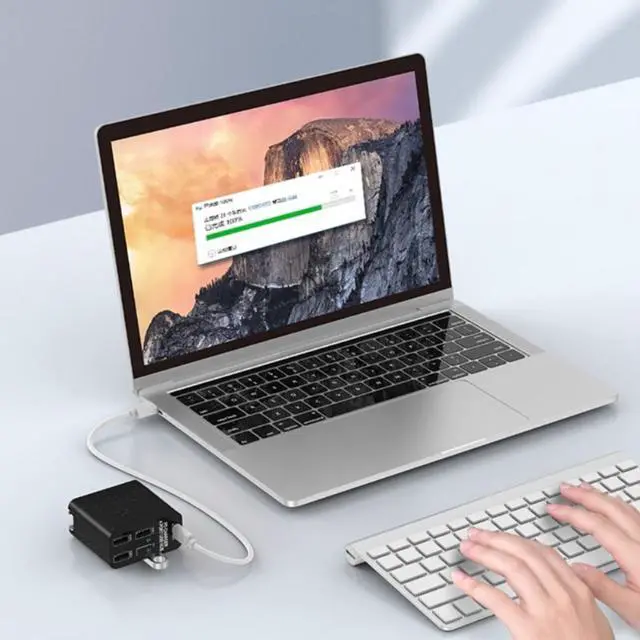 Alt view image 2 of 7 - High Speed Multiport USB2.0 Hub Adapter with LED Indicator Portable USB Extender