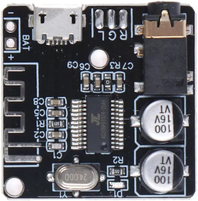 Alt view image 3 of 3 - DIY Bluetooth Audio Receiver Board Bluetooth 5.0 MP3 Lossless Decoder Module Car Speaker Audio Amplifier Board