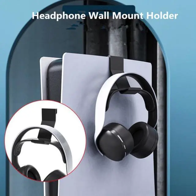 Main image of 2PCS Headphone Wall Mount Holder Bracket Hanger Storage Stand Rack ABS Hooks Game Controller for PS5 Host