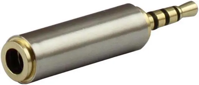 Alt view image 2 of 3 - Metal Alloy 3.5mm Male to 2.5mm Female Audio Conversion Connector 3.5mm To 2.5mm Adapter Converter Stereo Audio Headphone Jack