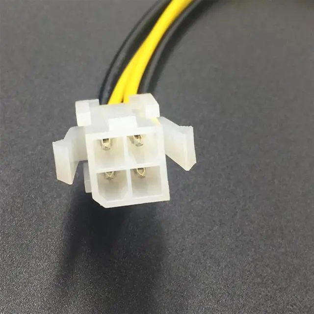 Alt view image 3 of 3 - 20cm 4 Pin Male to 4Pin Female PC CPU Power Supply Extension Cable Cord Connector Adapter
