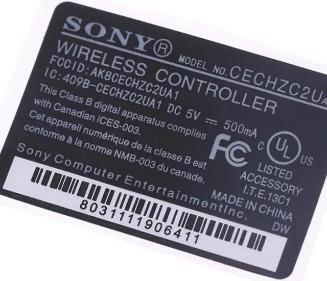 Main image of 5Pcs PS3 Wireless Controller Label Sticker Console Label Sticker Shell Lable Seals Sticker Controller Back Sticker Accessories