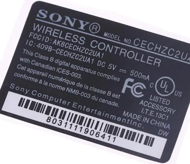 Alt view image 3 of 3 - 5Pcs PS3 Wireless Controller Label Sticker Console Label Sticker Shell Lable Seals Sticker Controller Back Sticker Accessories