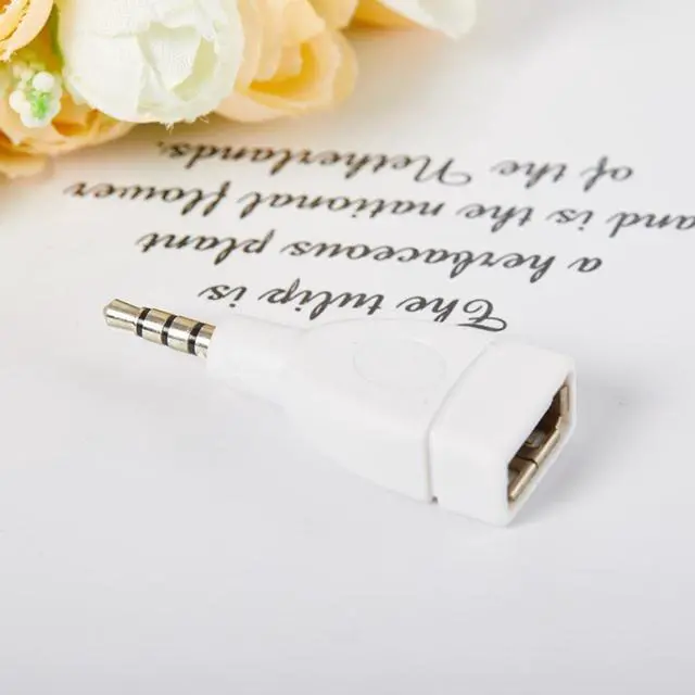 Alt view image 2 of 3 - audio converter 3.5mm Male AUX Audio Plug Jack to USB 2.0 Female Converter Adapter for car audio